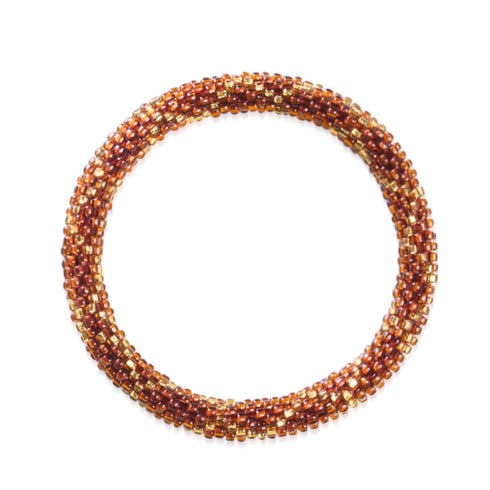 Caramel Brûlé | Bracelet de perles de verre de l'Himalaya